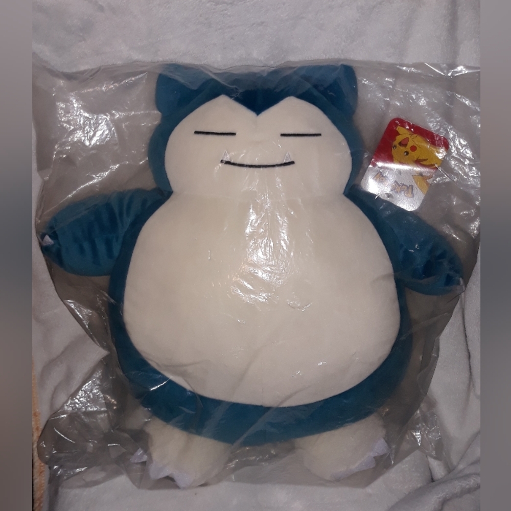 Pokemon Sleeping Snorlax Pillow Plush 18-In New